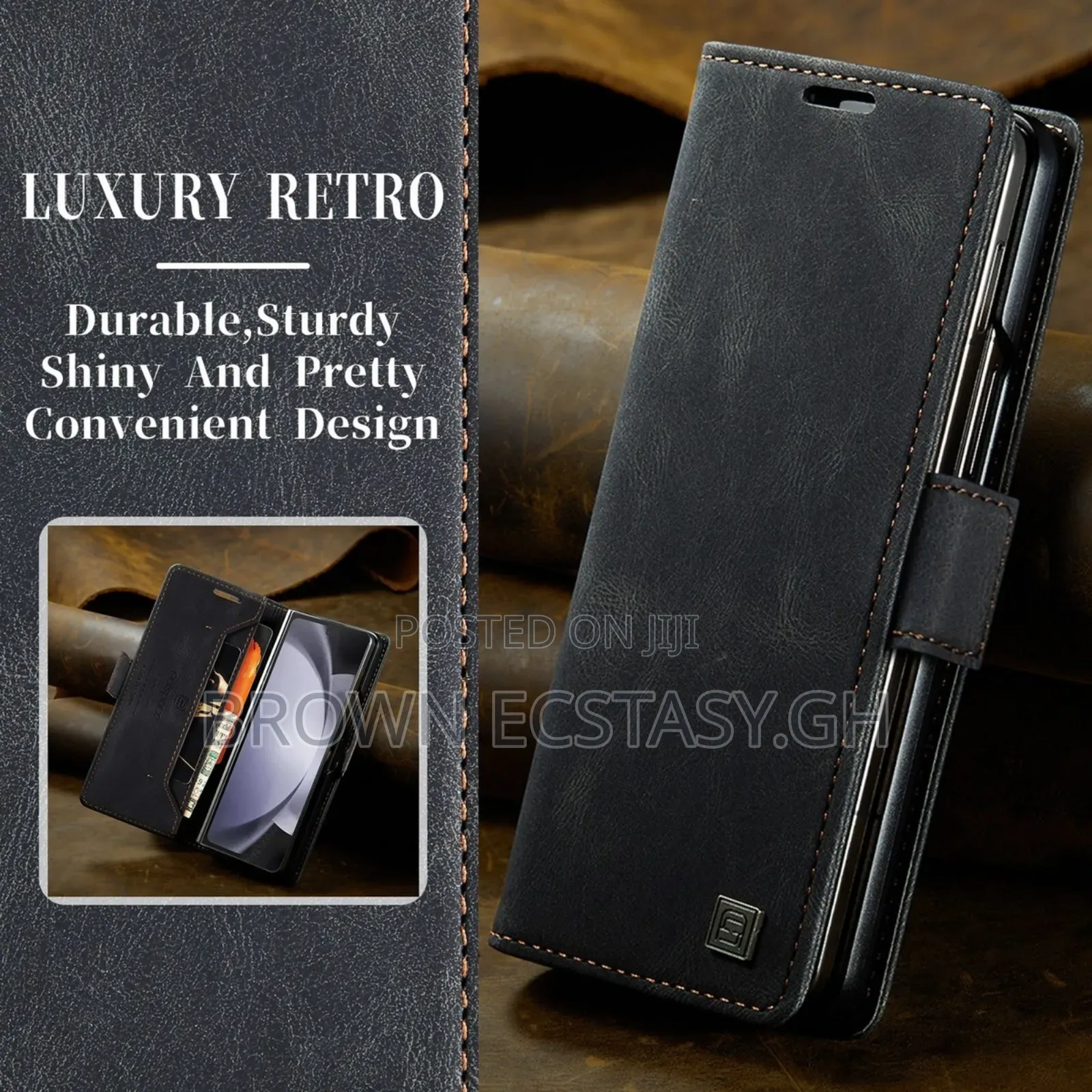 Autspace Z Fold 7/8 Ultra Leather Case With Pen Holder