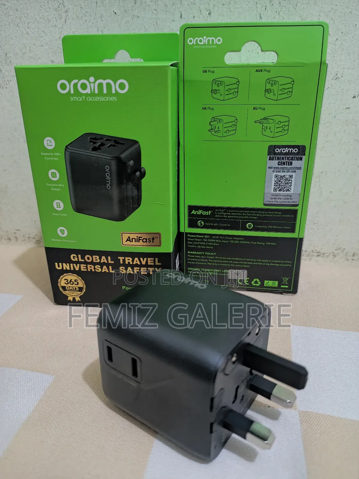 Oraimo Poweromni 251 2500w Multi-Plug Travel Converter