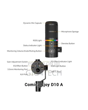 Comica Ejoy D10 a Usb/XLR Dynamic Microphone With Calmix Denoise