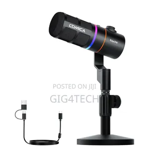 Comica Ejoy D10 D RGB Dynamic Microphone With Desktop Stand