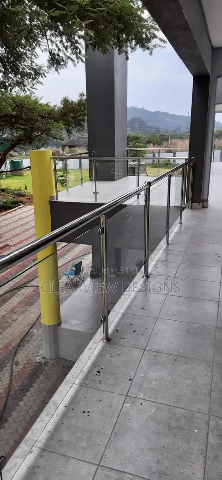 Premium Stainless Steel With Glass Handrail