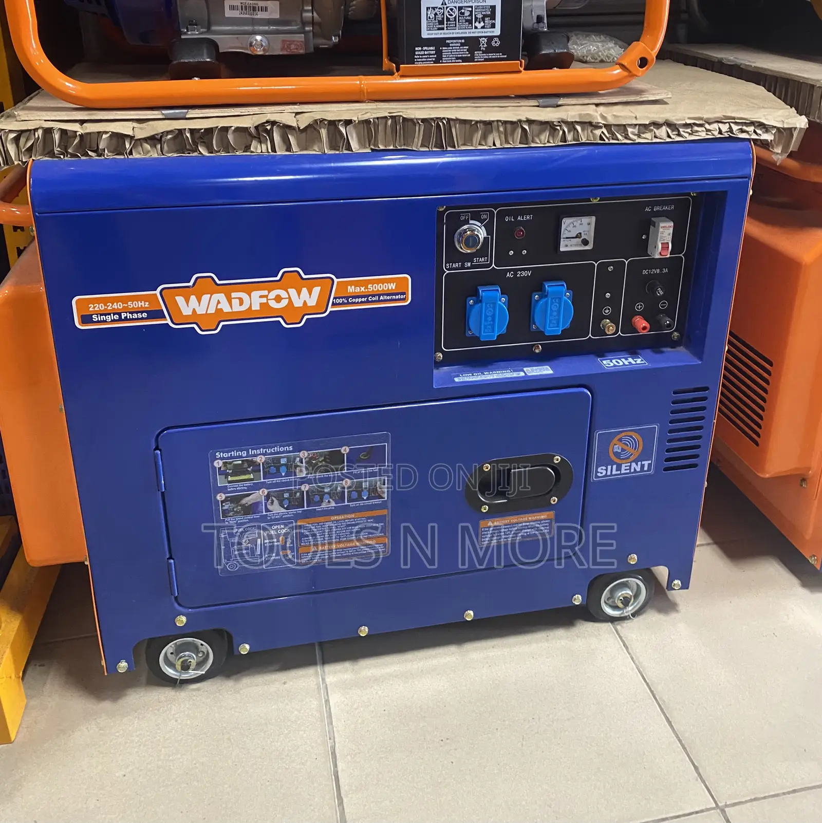 Wadfow Silent Diesel Generator 5.0kw (Single Phase)