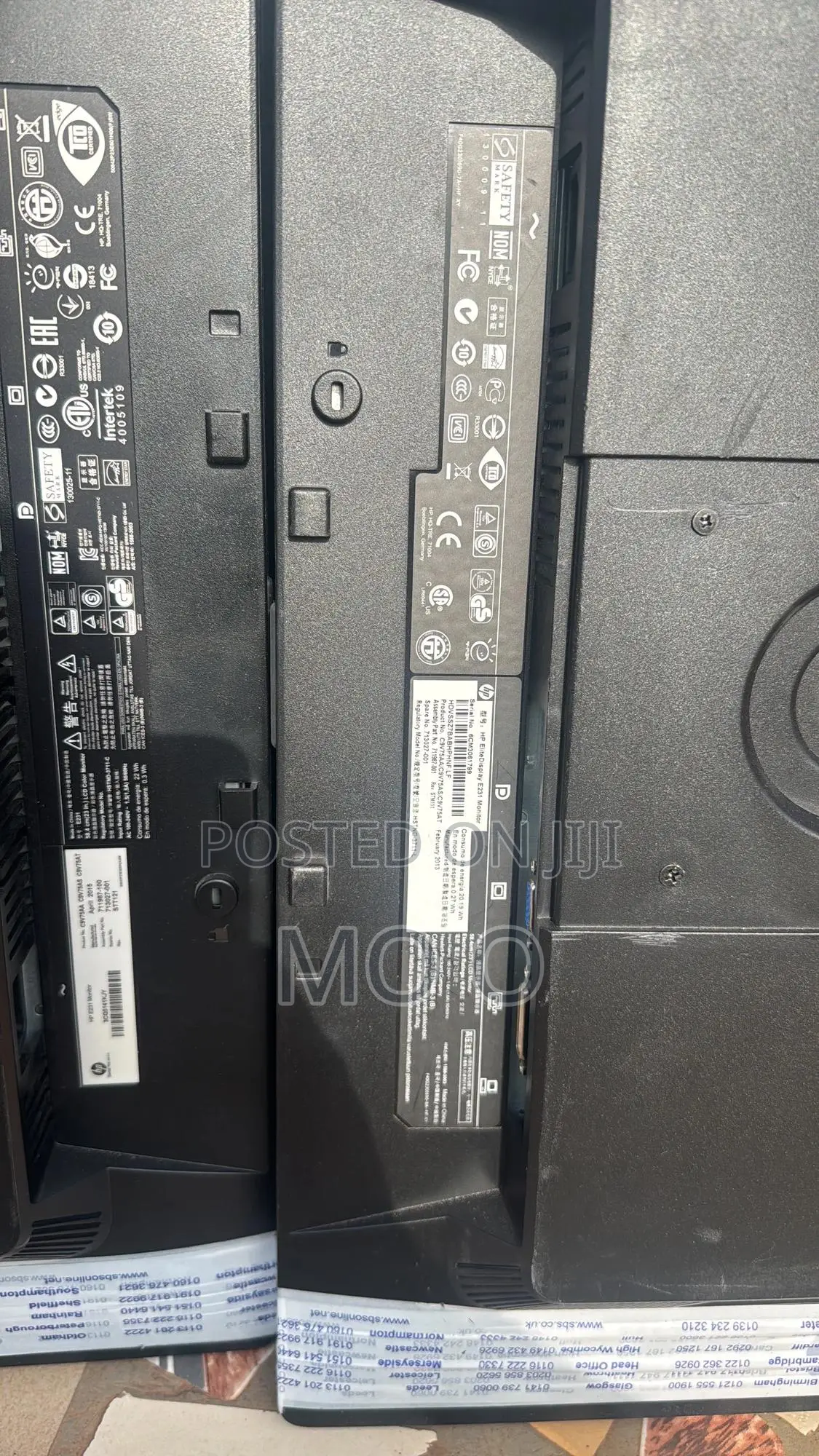 Hp 24 Inches Monitors No Stands