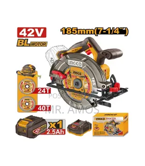 42v Brushless Cordless Circular Saw Kit + 3pcs Accessories Set