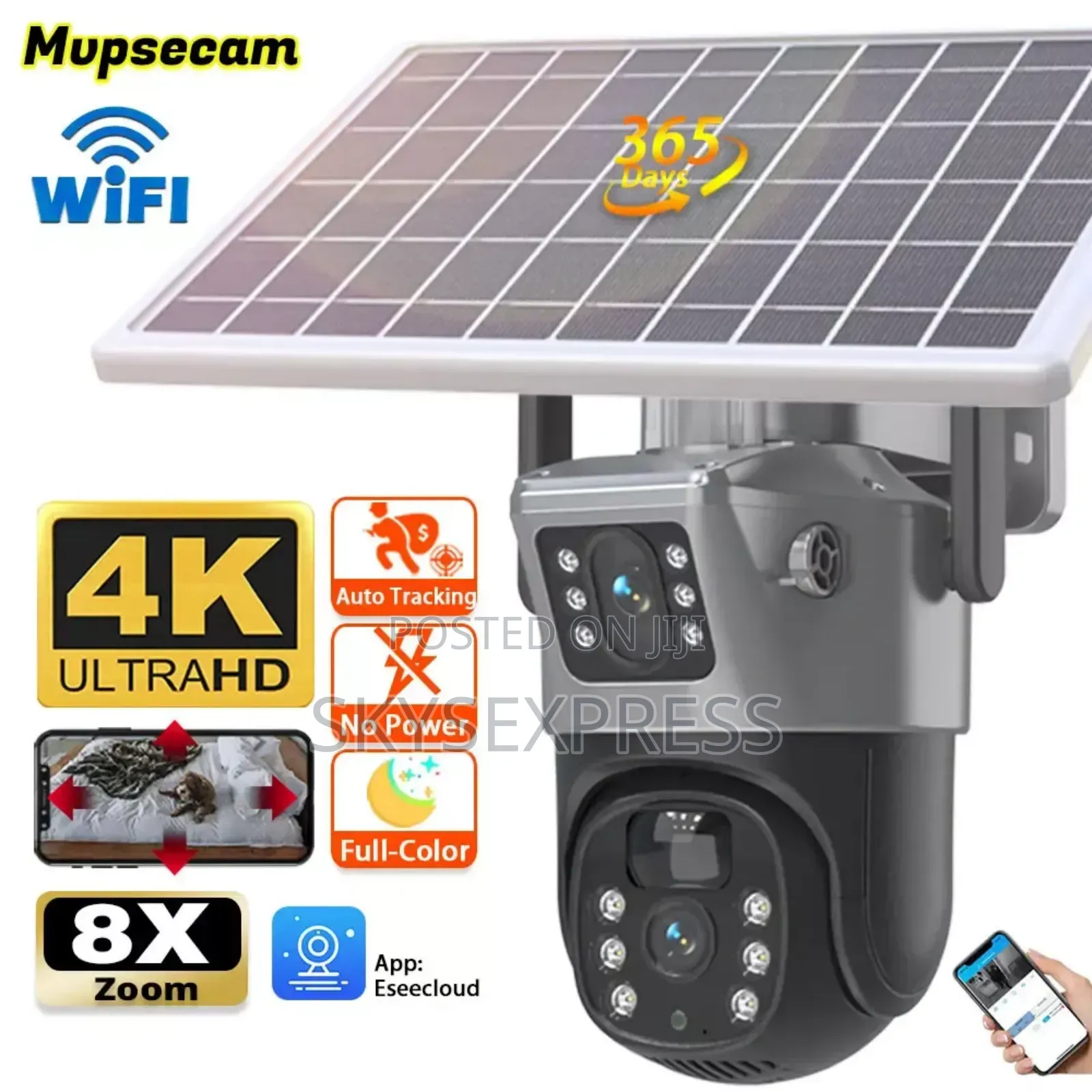 Dual Lense 4g PTZ Solar Camera