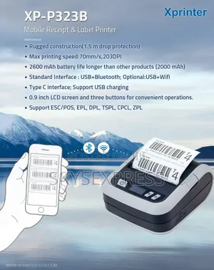 Mobile Bluetooth Lable Printer