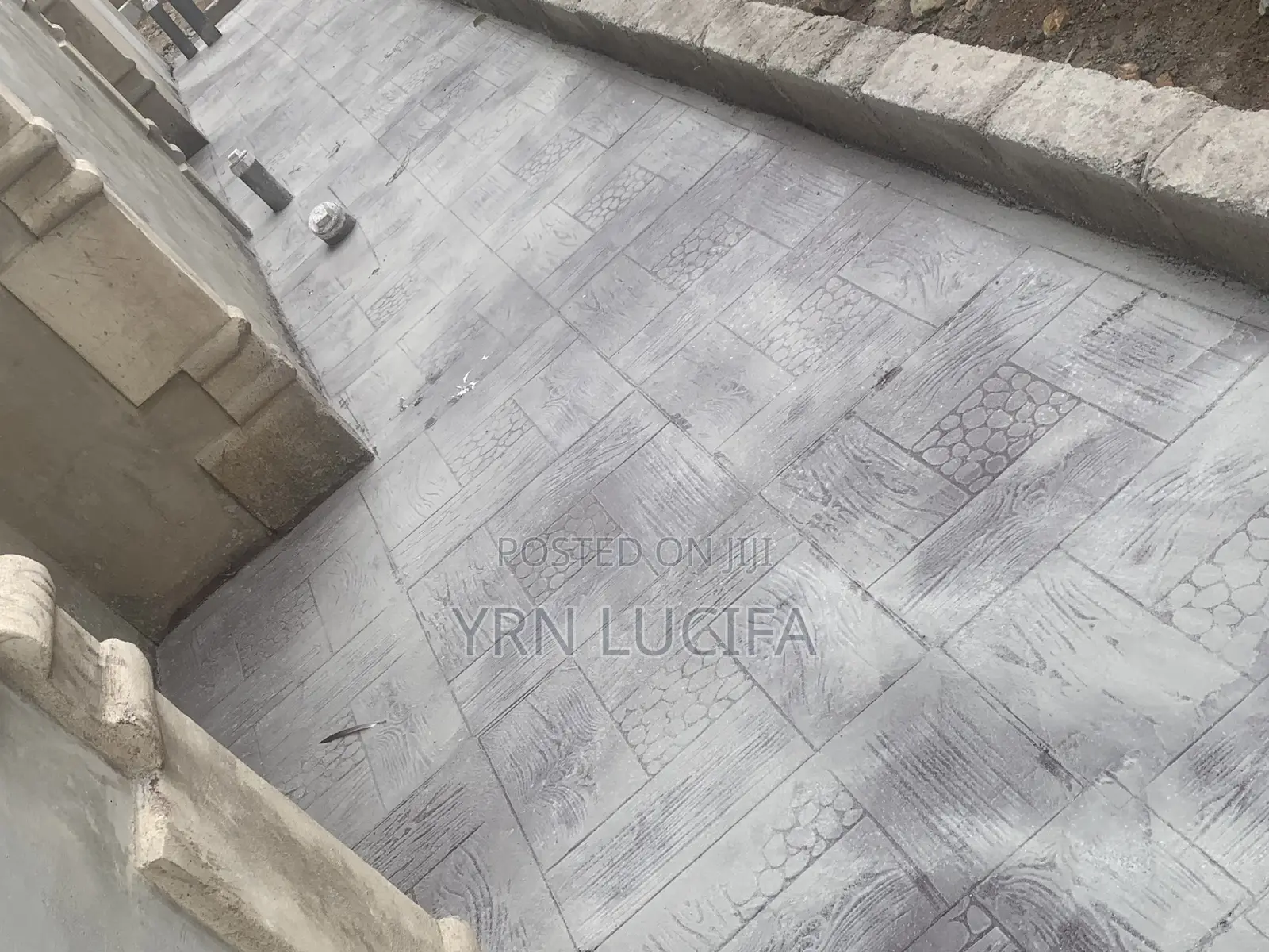 Concrete Stamping Floor and Landscaping