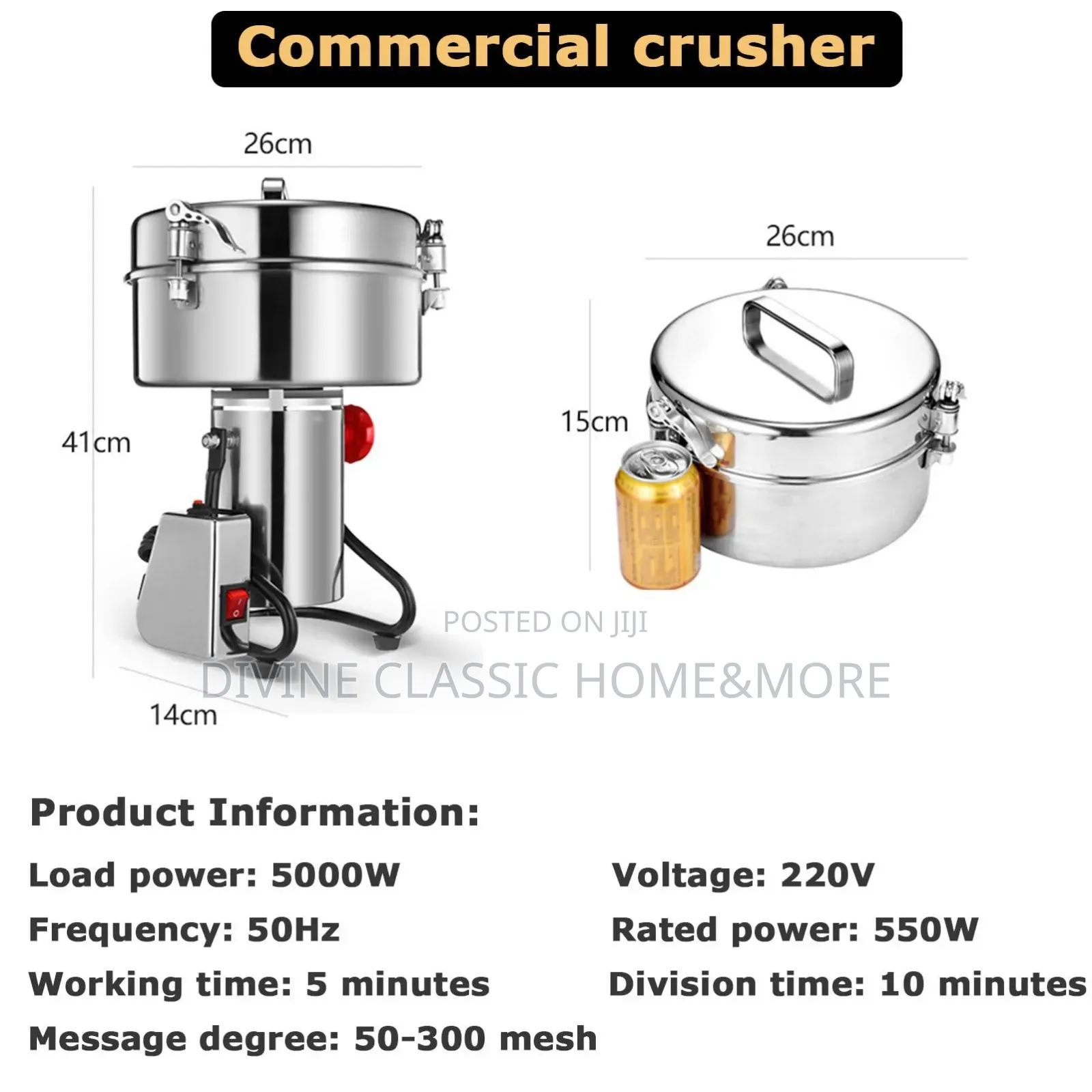 4.5kg Commercial Spice And Herbs Grinder/ Miller (4500g)