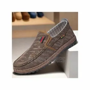Galuin Men's Breathable Casual Canvas Shoes-Black