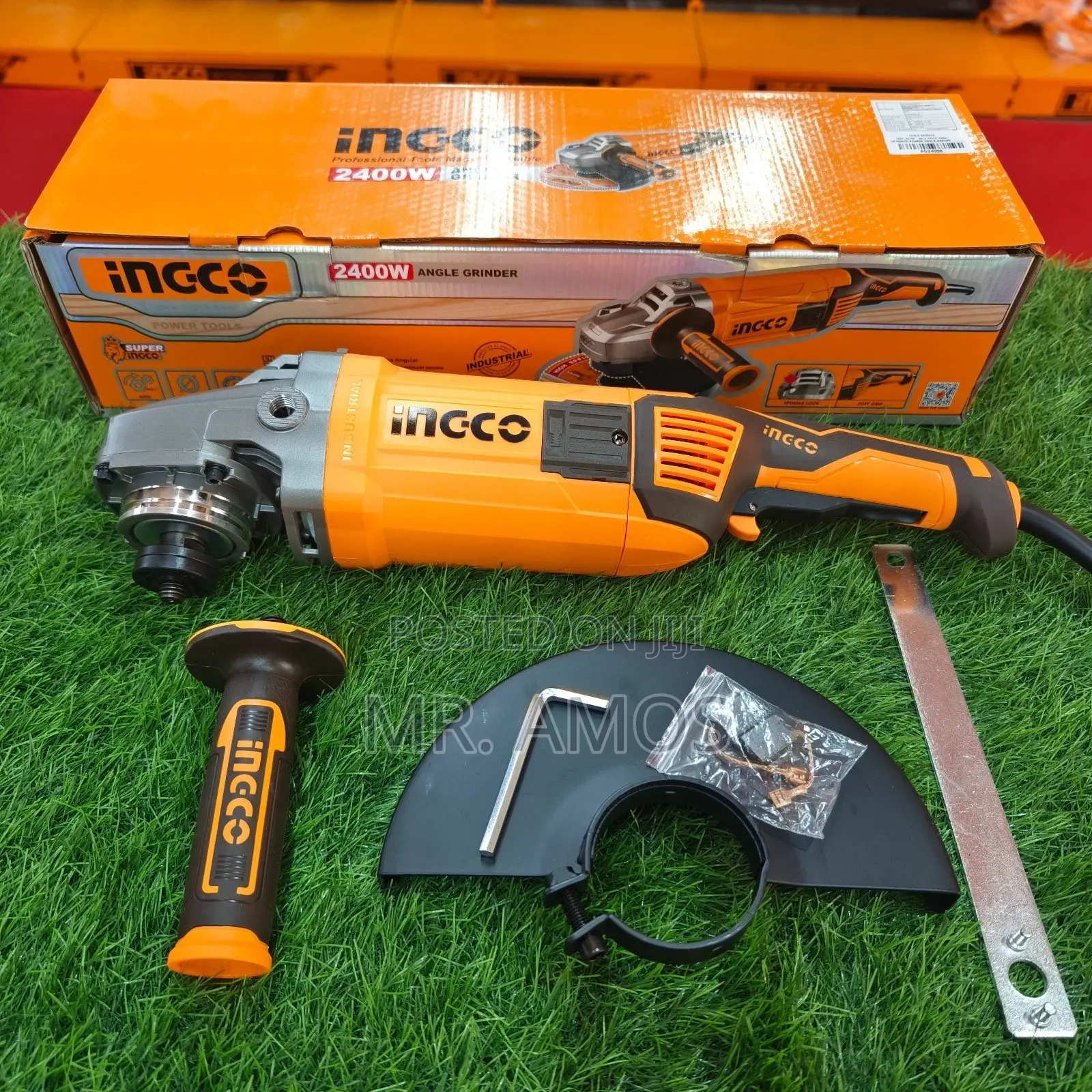 2400 Watt 9 Inches Angle Grinder With Auxiliary Handle - Ag24008