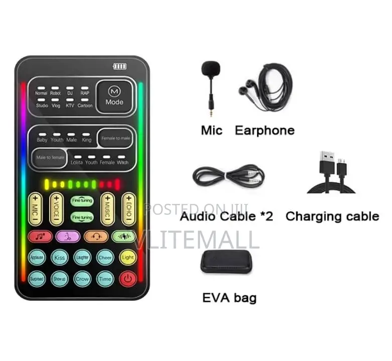 New I9 Multi-Functional Voice Changer With 8 Sound Effects
