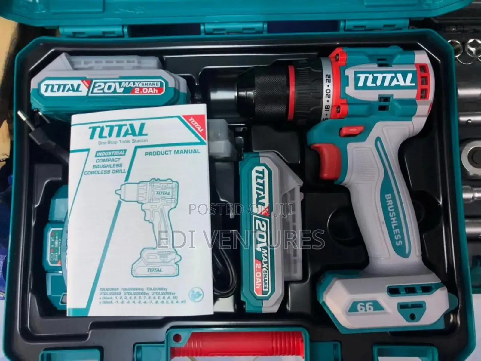 Total 66nm Cordless Brushless Impact Drill