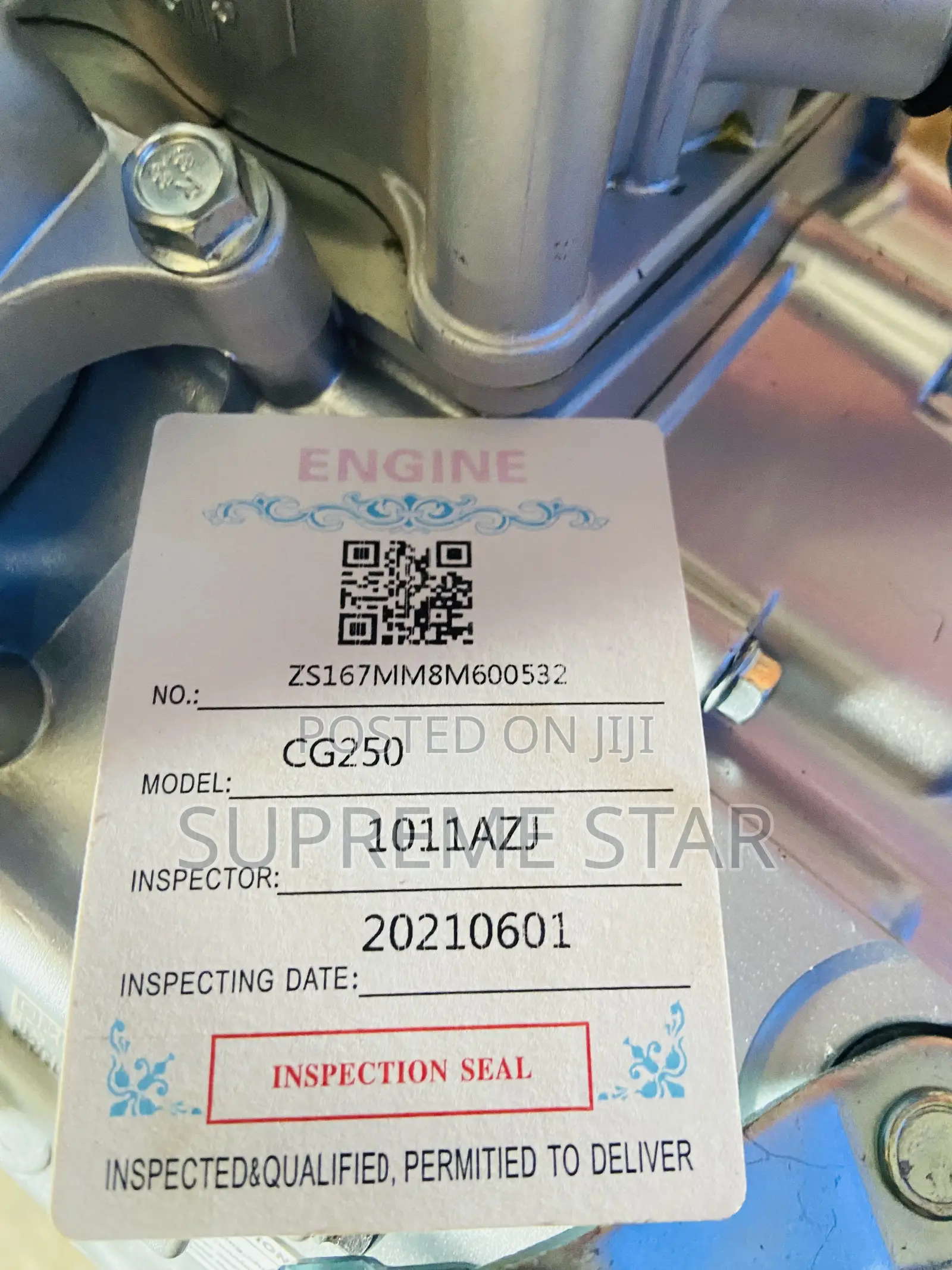 250cc Engine and Engine Parts