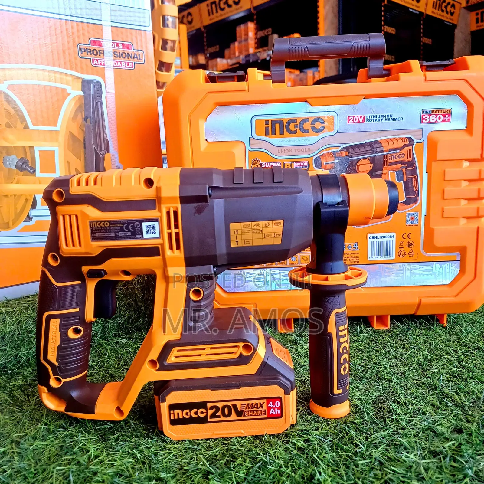 20v Brushless Lithium-Lon Rotary Hammer With 3pcs Bits - Crhli202081