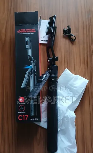 C17 Ai Face Tracking Camera Tripod Adjustable Quadrupod Selfie Stick