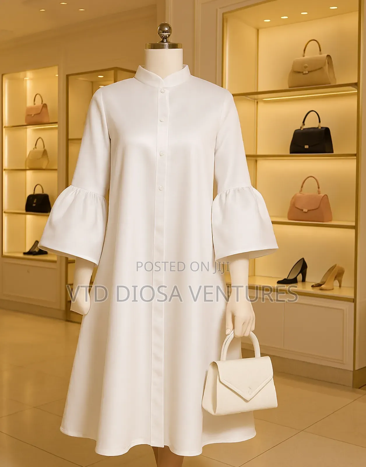 Silky Satin Shirt Dress