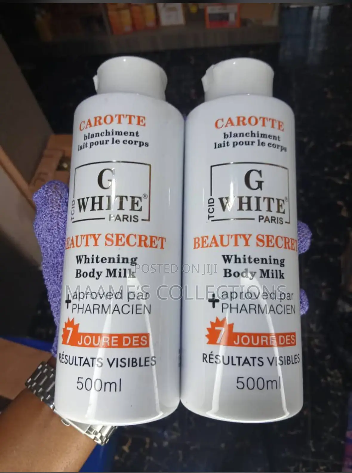 G White Paris Beauty Secret Whitening Body Milk.
