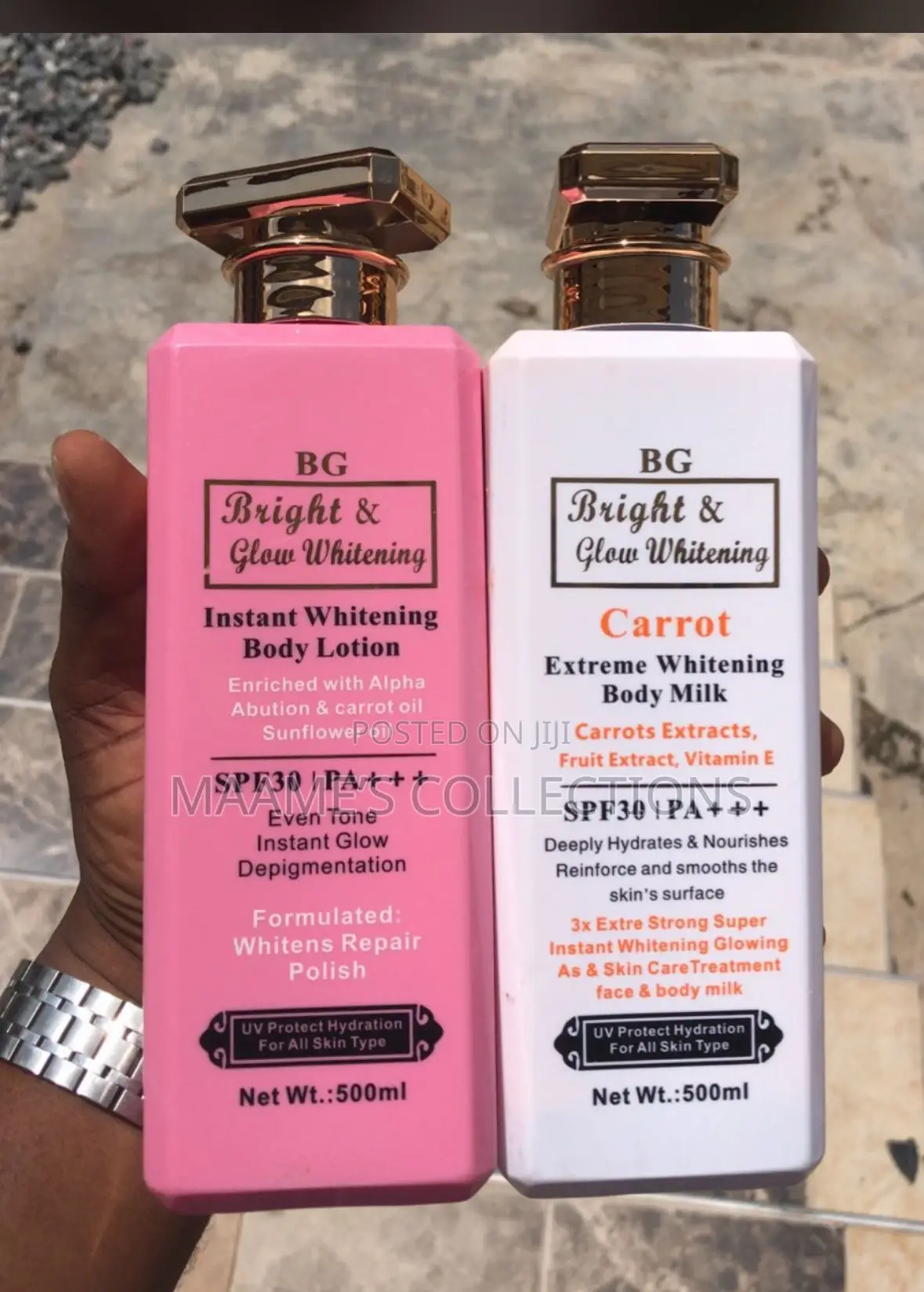 Bright and Glow Whitening Instant Whitening Body Lotion.