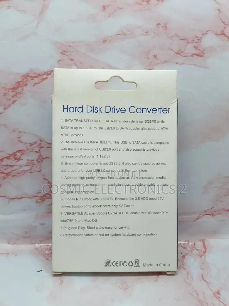 Type-C/Usb 3.0 to Sata Hard Disk Drive Converter Cable