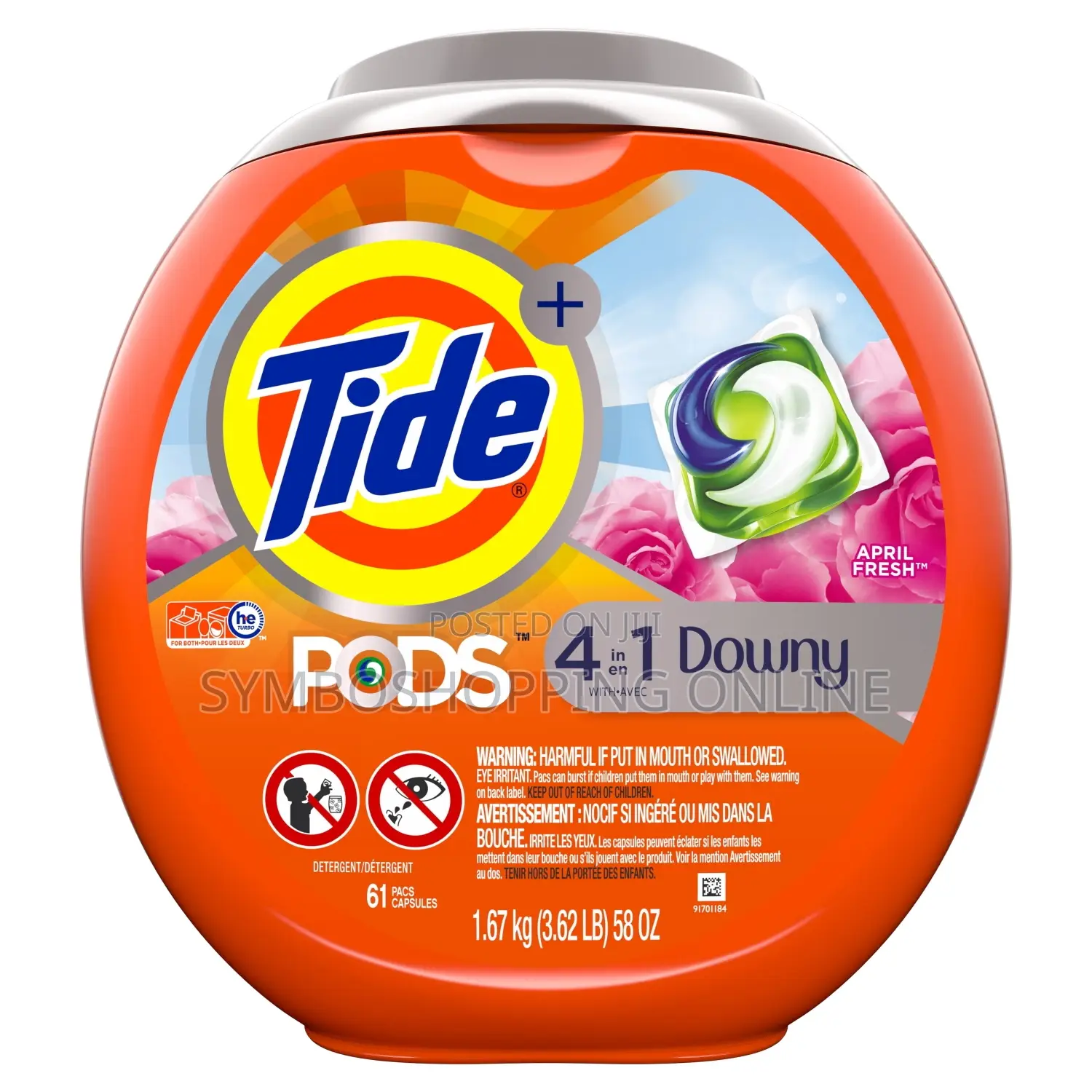 Tide Pods 4 In One Downy 1.(3.62lb )58 0z
