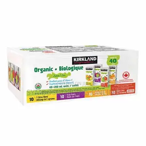 Kirkland Organic Biologique Juice 40×200ml Units/Unites
