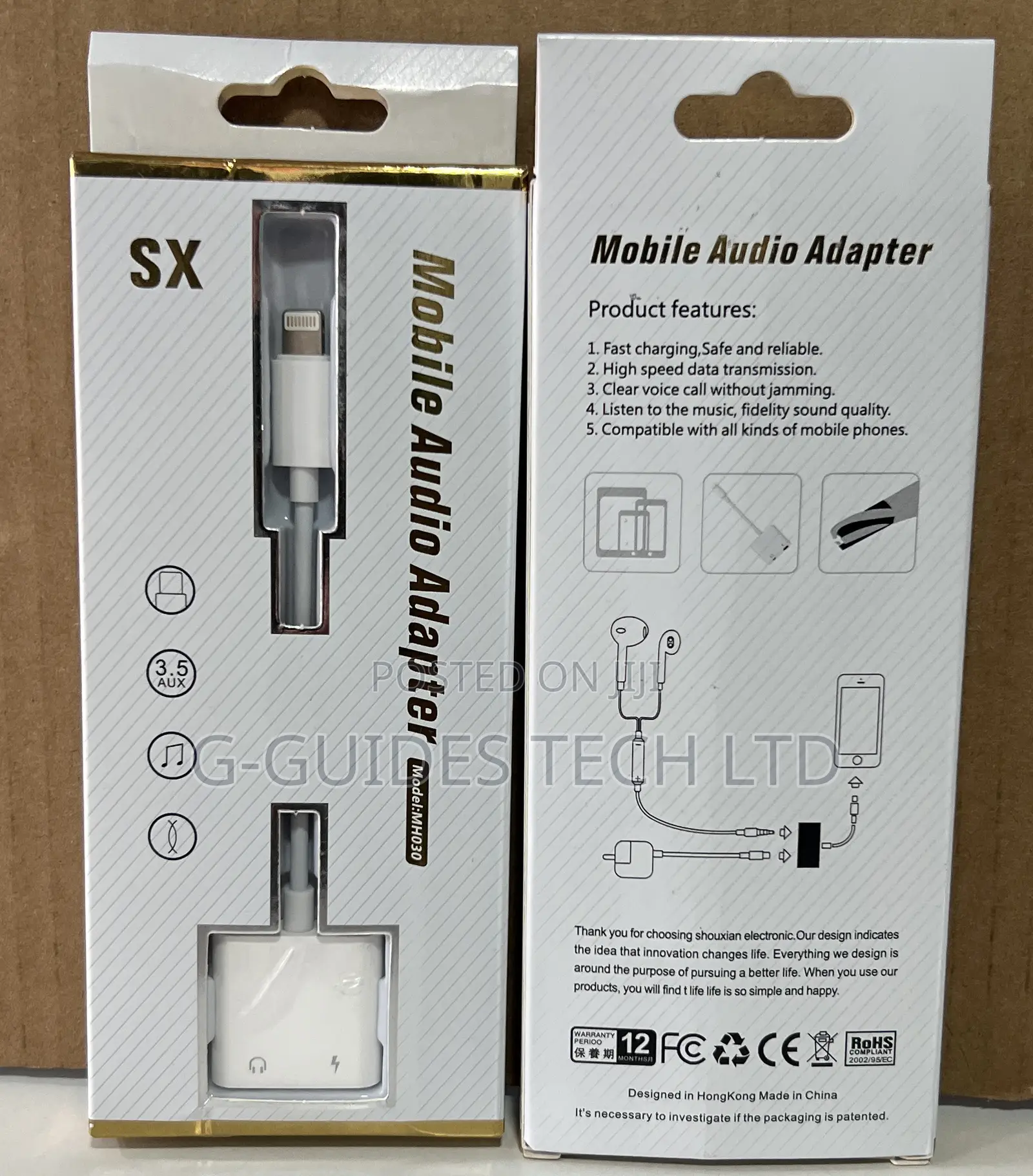 iPhone to 3.5mm Aux Audio Adapter, iPhone Mobile Audio Adapter