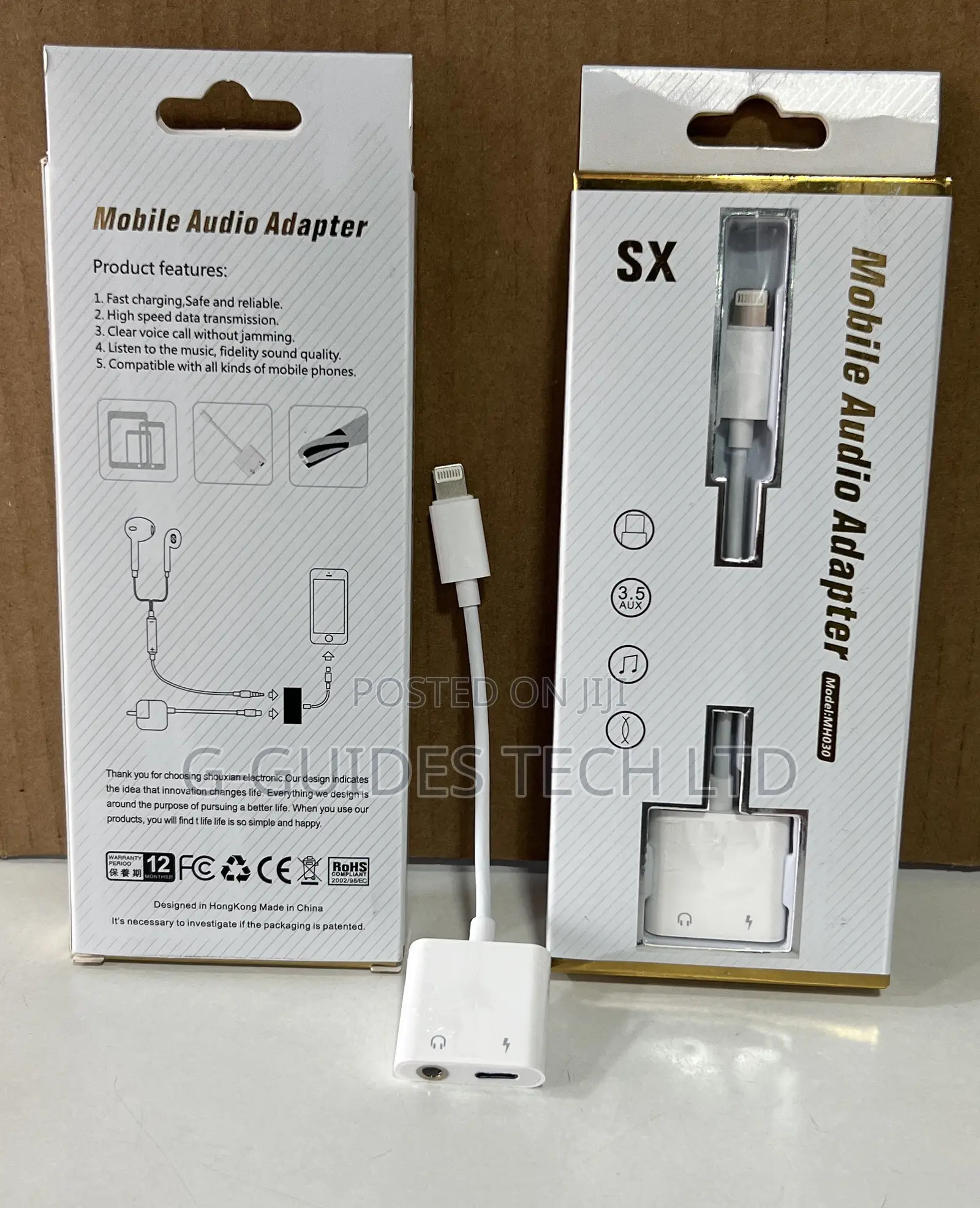 iPhone to 3.5mm Aux Audio Adapter, iPhone Mobile Audio Adapter