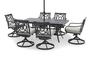 St Croix Outdoor Dining Set-Rust-Proof Cast Aluminum Frame