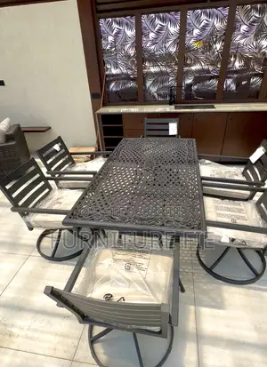 St Croix Outdoor Dining Set-Rust-Proof Cast Aluminum Frame