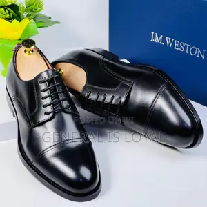 J.M.Weston Men Leather Lace Shoe