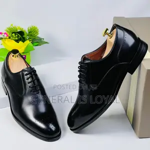 Dino Verratti Lace Leather Black Men Shoe