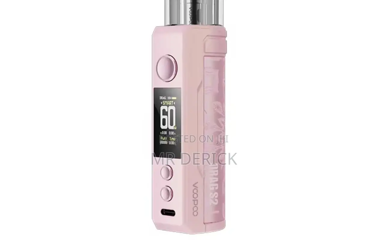 Original Voopoo Drag S2 Kit 60w Electronic Cigarette Pink Color