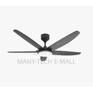 Black Luxurious Ceiling Fan With Light. Remote Control
