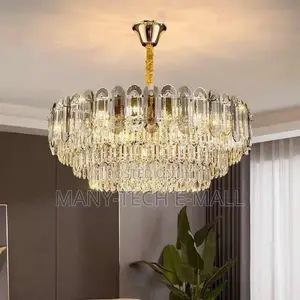 New Round Luxurious Crystal Ceiling Chandelier Light