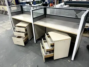 2 Chambers Stationary Office Desk Work Station