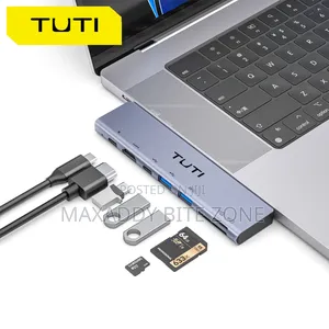 Tuti 7 In 1 Usb Hub Usb-c To Usb 3.O With Sd/Tf Card Reader