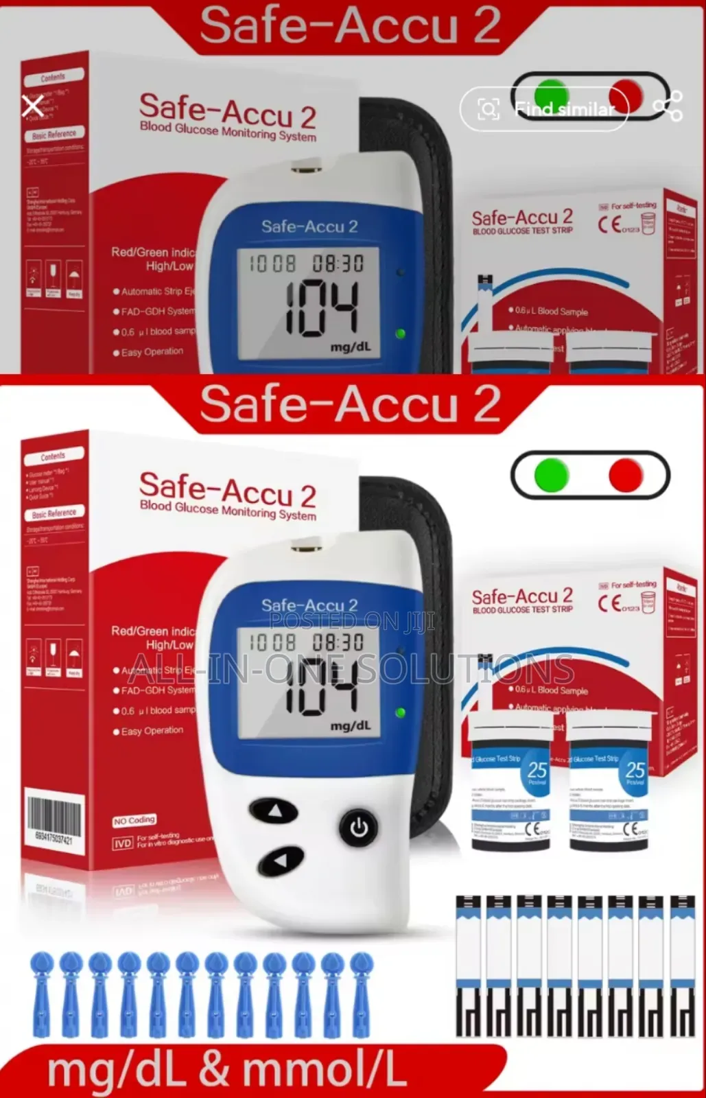 Sinocare Glucometer Machine With Strips