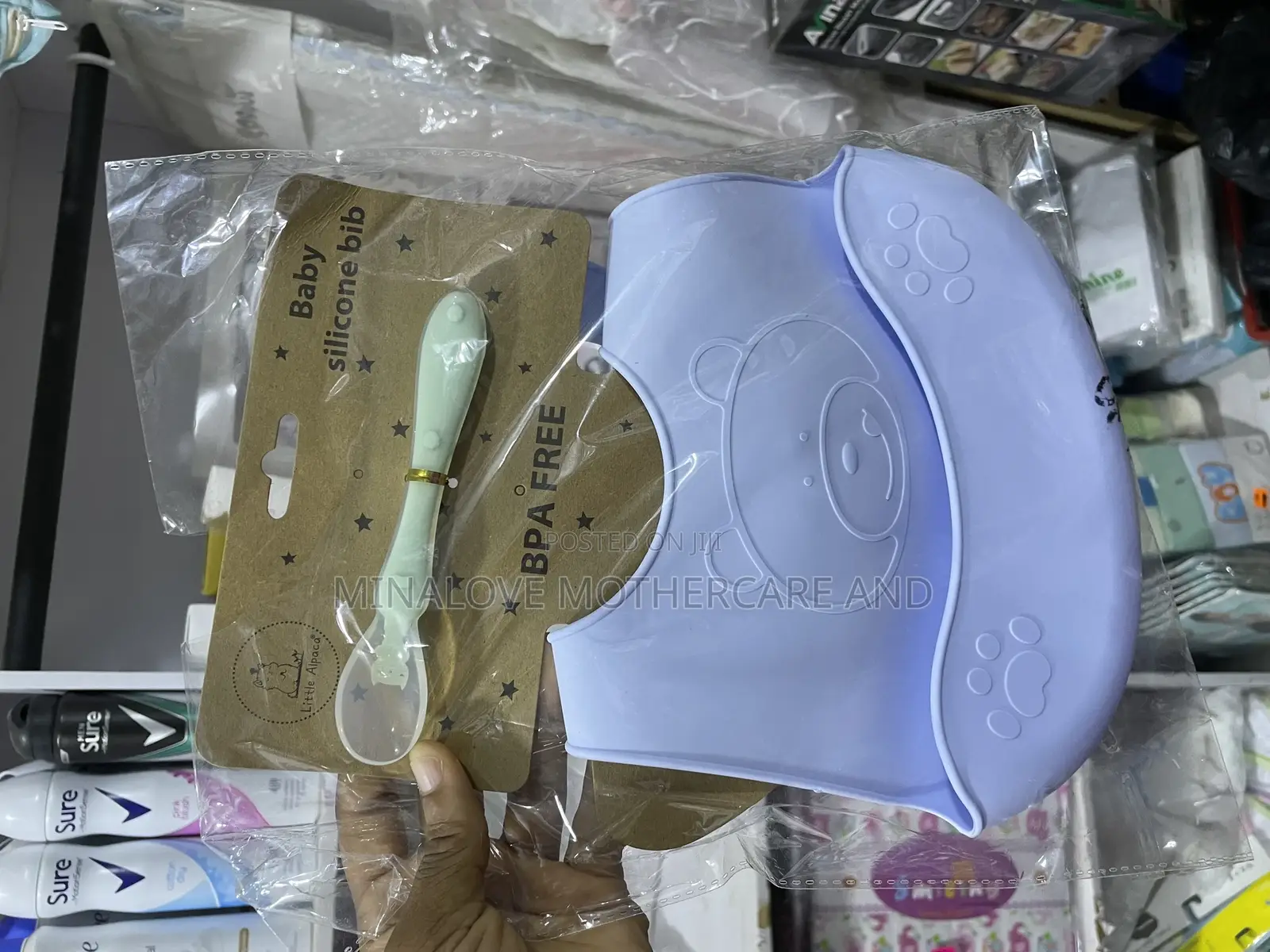 Baby Silicon Bib With Spoon
