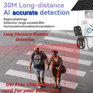 Tsh- Smart Solar 4g Dual Cctv(Free 128g Memory Card Support All Sim)