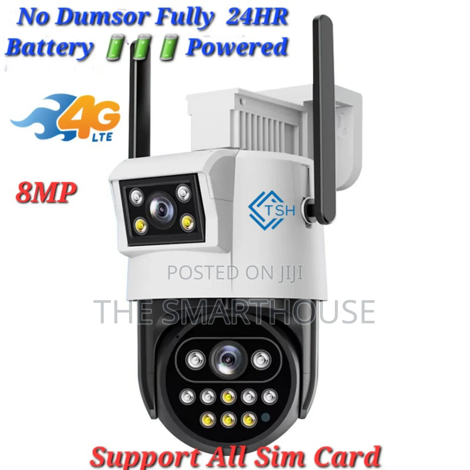 TSH- 4g Dual-Lens Cctv(Support All Sim, Electricity Battery Powered)