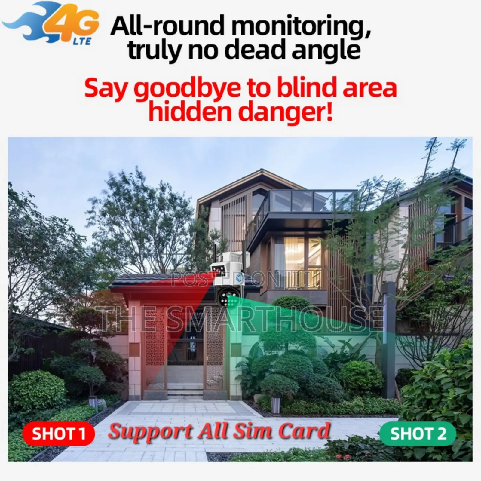 TSH- 4g Dual-Lens Cctv(Support All Sim, Electricity Battery Powered)