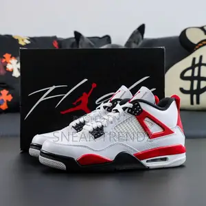 Air Jordan R4 Red Cement White