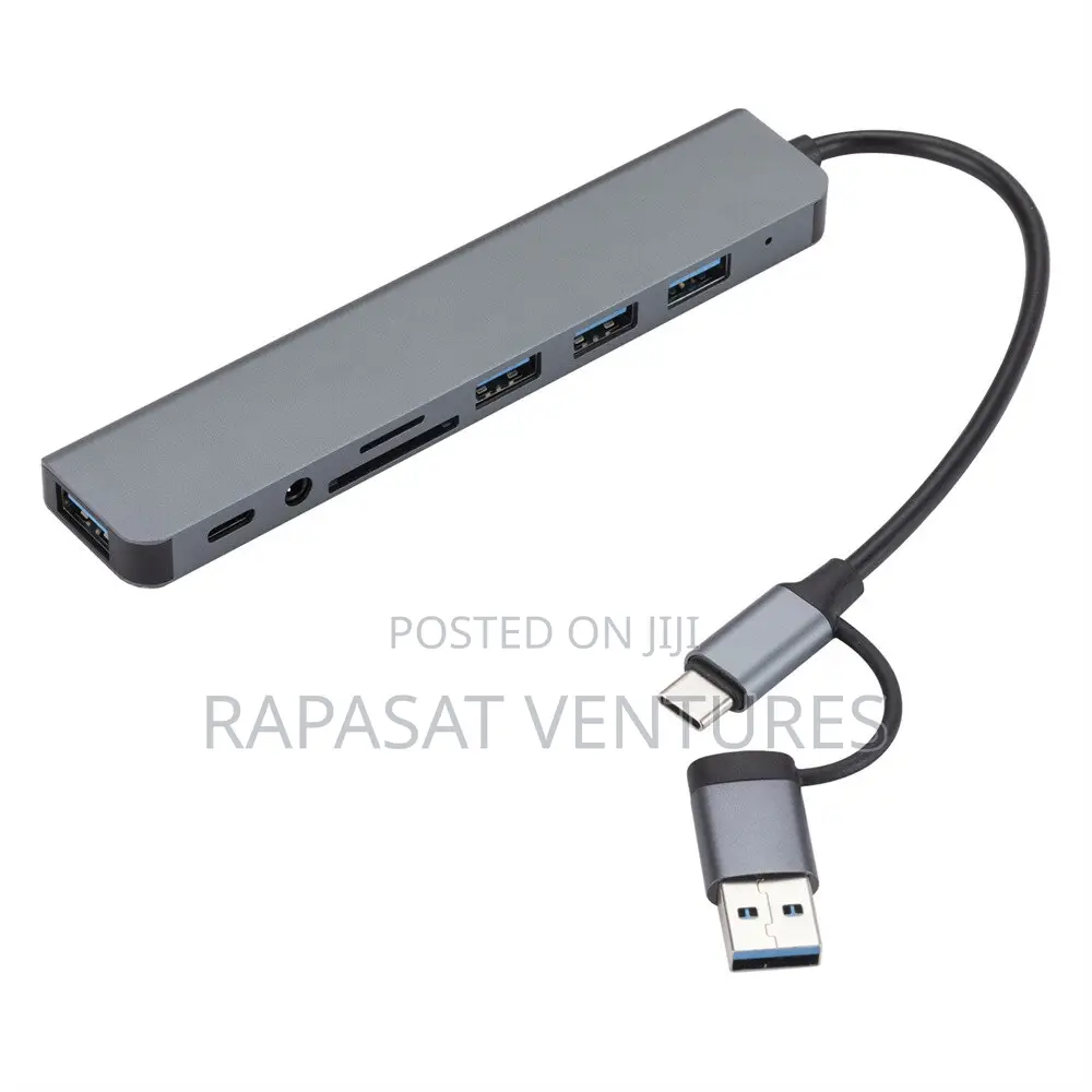 Newly Arrived Docking Stations Usb+Typec to 8-in-1 Hub