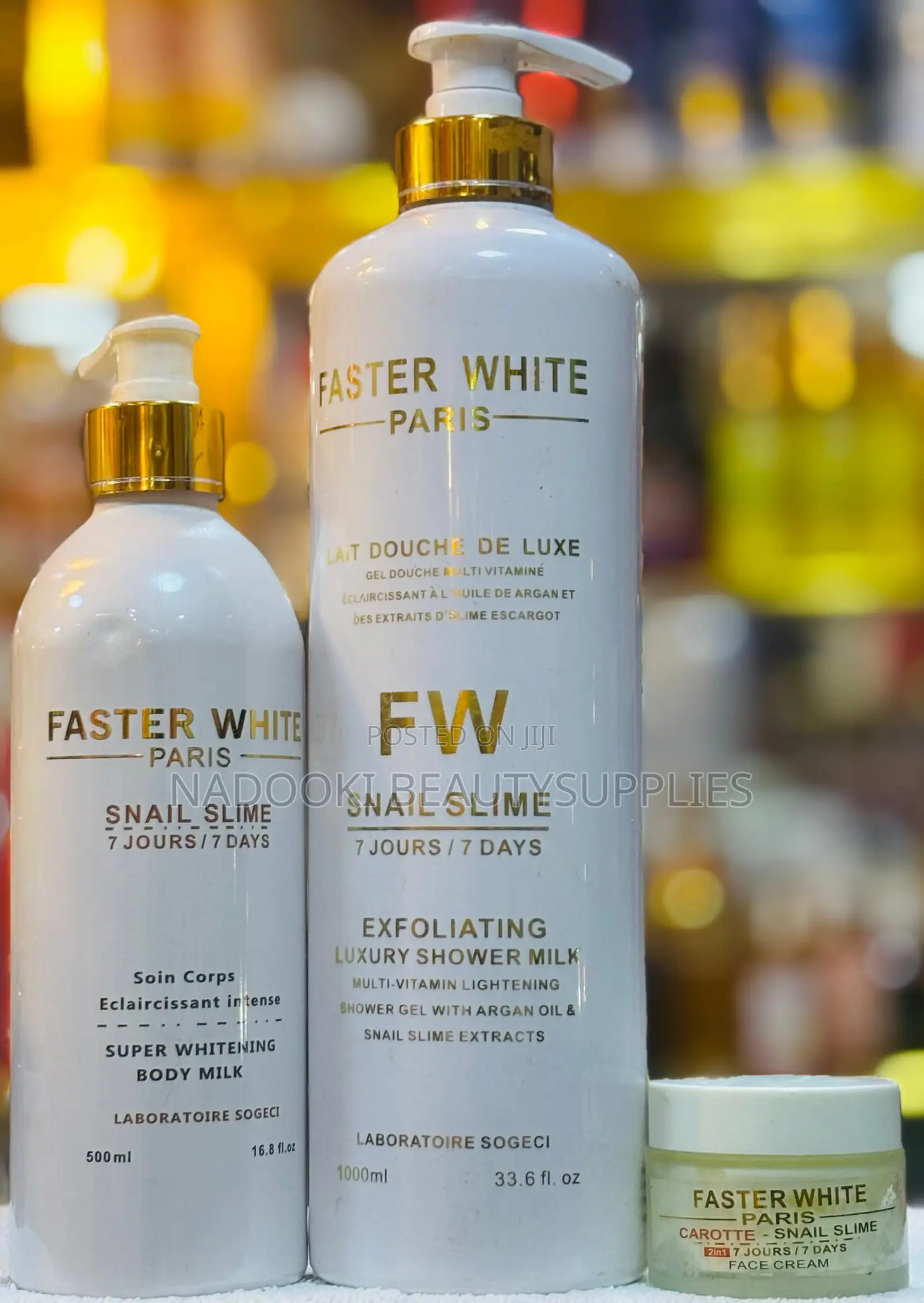 Faster White Paris Snail Body Lotion Shower Ge