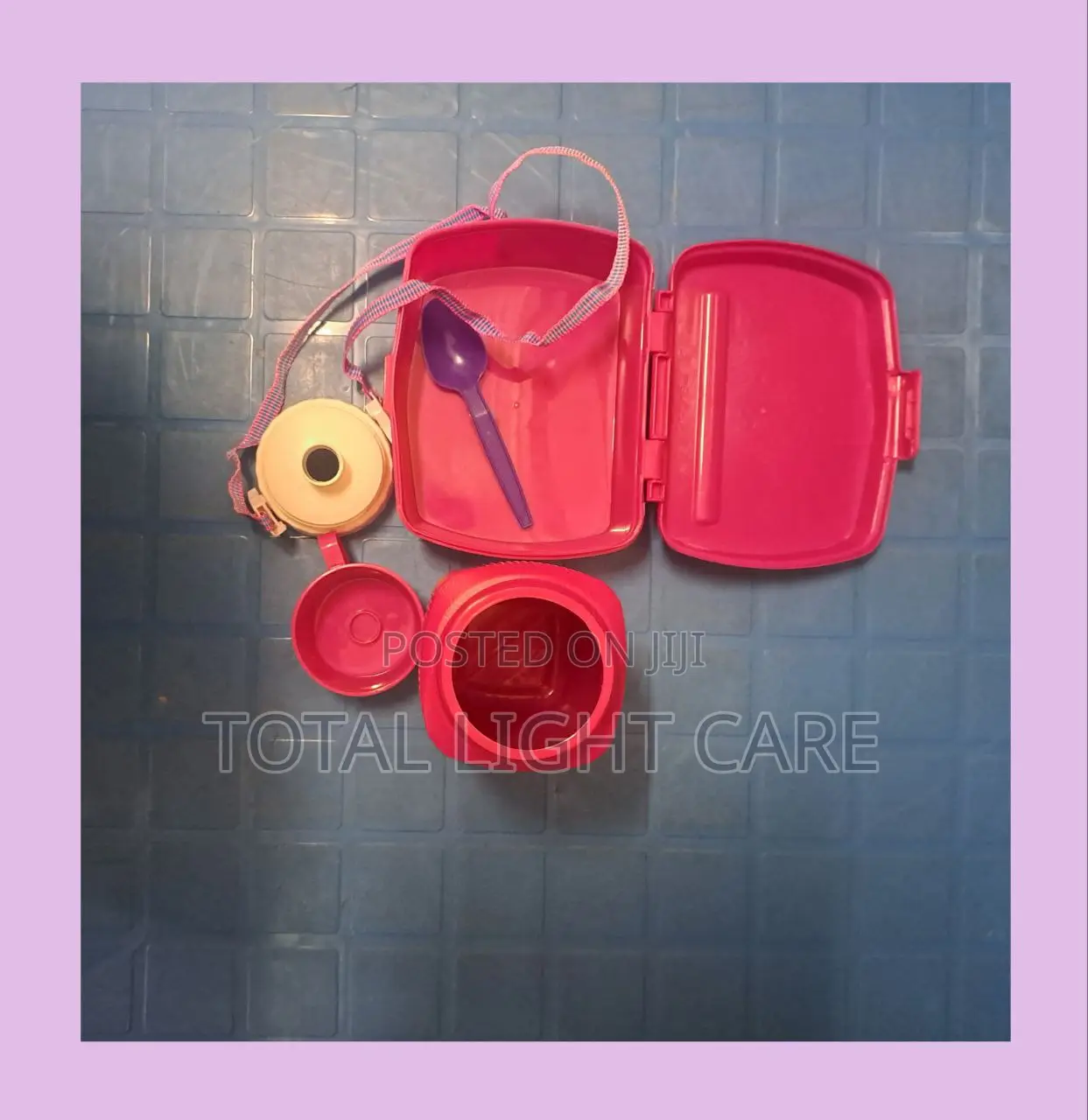 Plastic Lunch Bowl and Water Bottle.