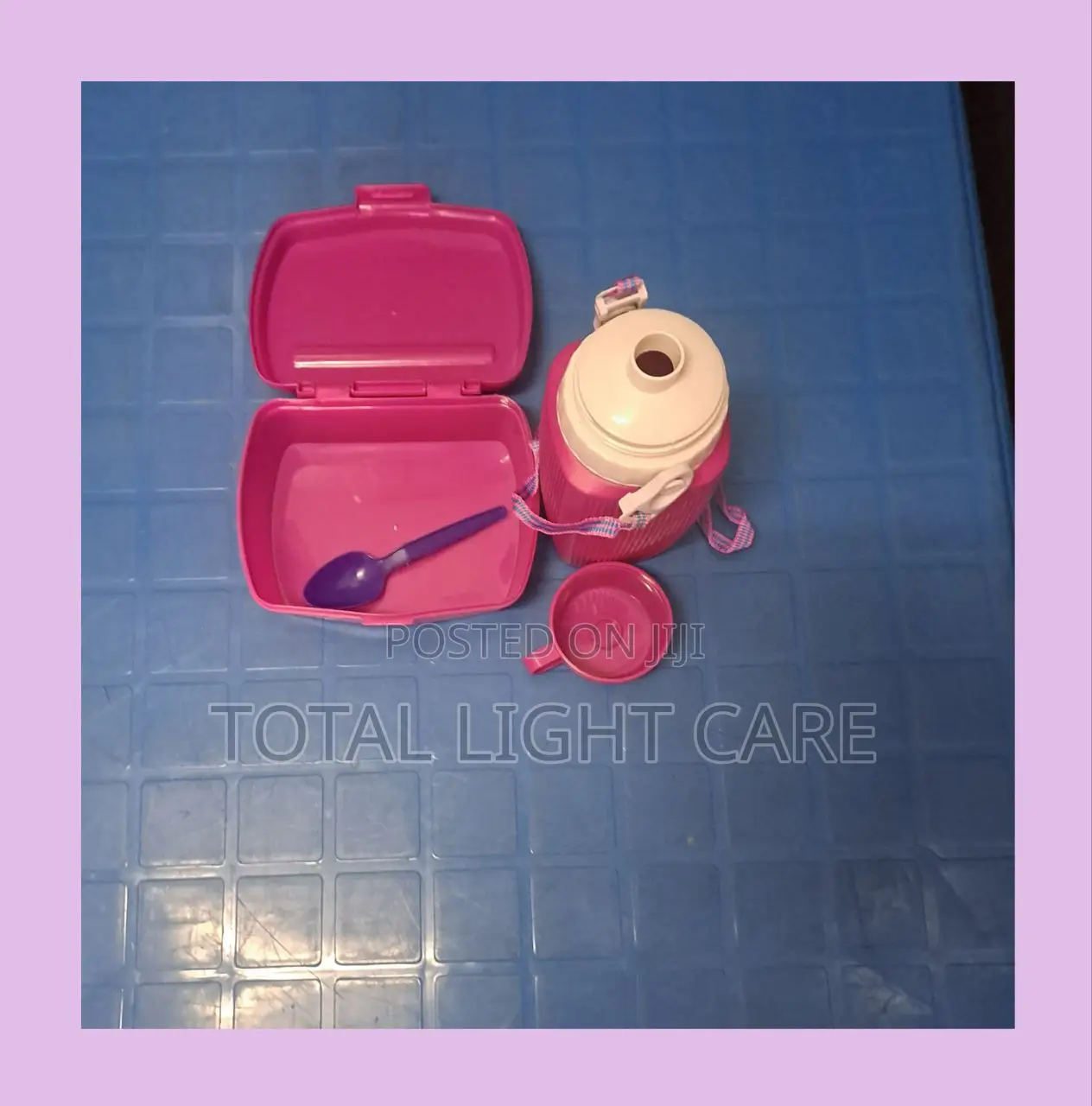 Plastic Lunch Bowl and Water Bottle.
