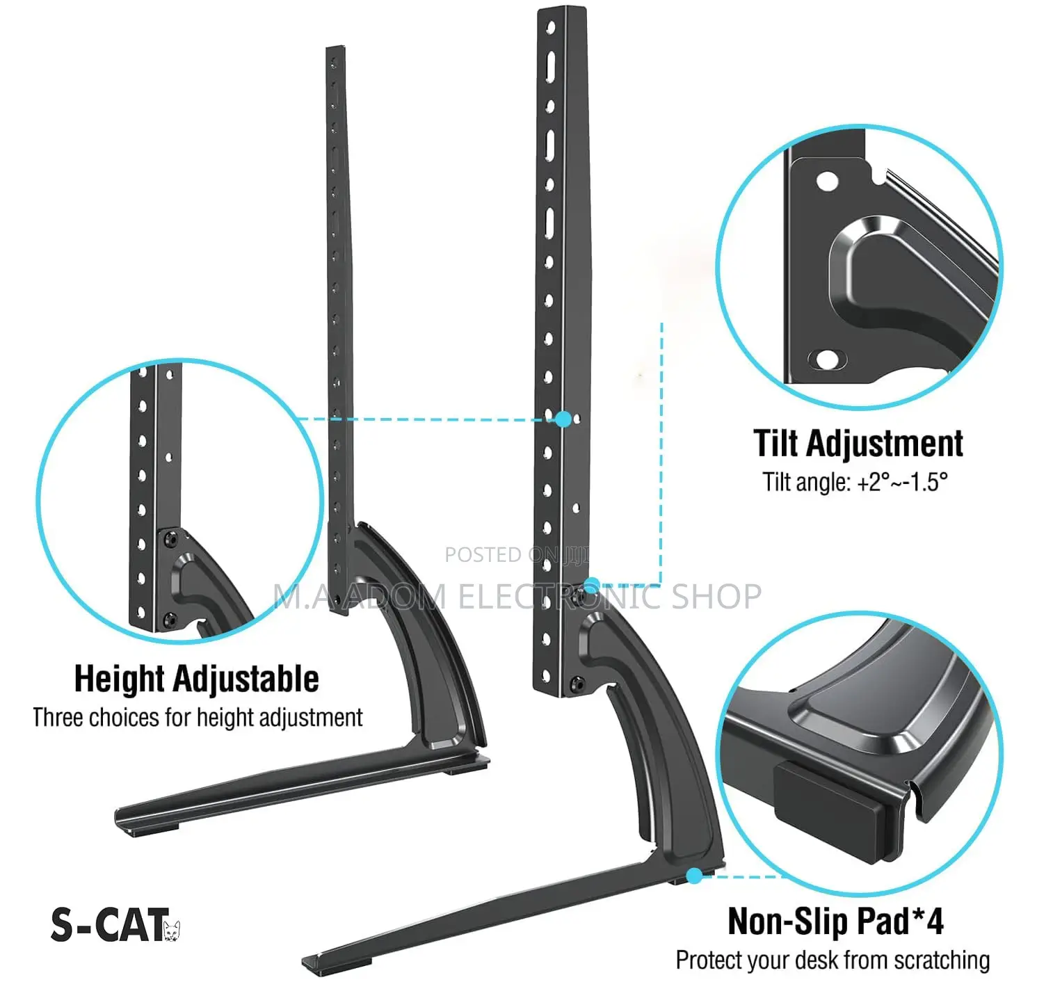 Led Tv Leg Stand 32”-75” Tv Without Legs
