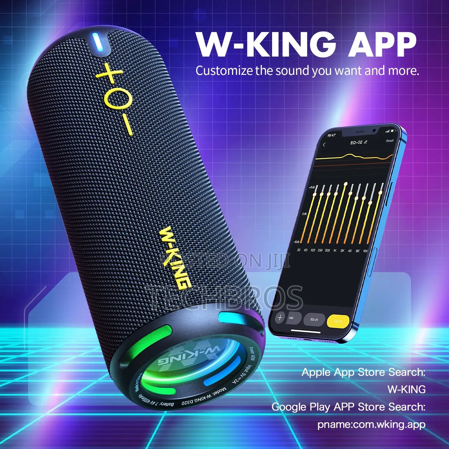 W-king D320 40w Portable Bluetooth Speaker