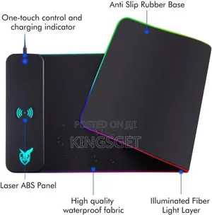 Rgb Big Size Mouse Pad With Wireless Charging