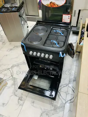 Ultra Modern Sleek Black Gas Electric Oven 2-2 Ferre 60/60